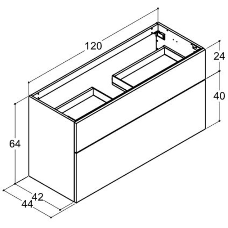 Dansani Luna møbelpakke, 121x45,5 cm, eg