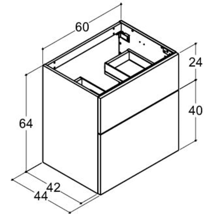 Dansani Luna møbelpakke, 61x45,5 cm, eg