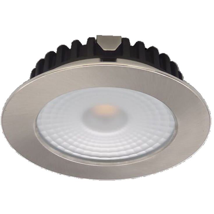 Downlight for skapmontering 4W 12V 3000K RA>90, dimbar, Ø70, børstet