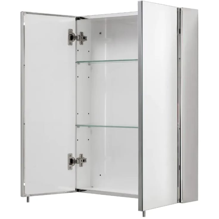 HeFe Anton spejlskab, 50x67 cm, rustfrit stål