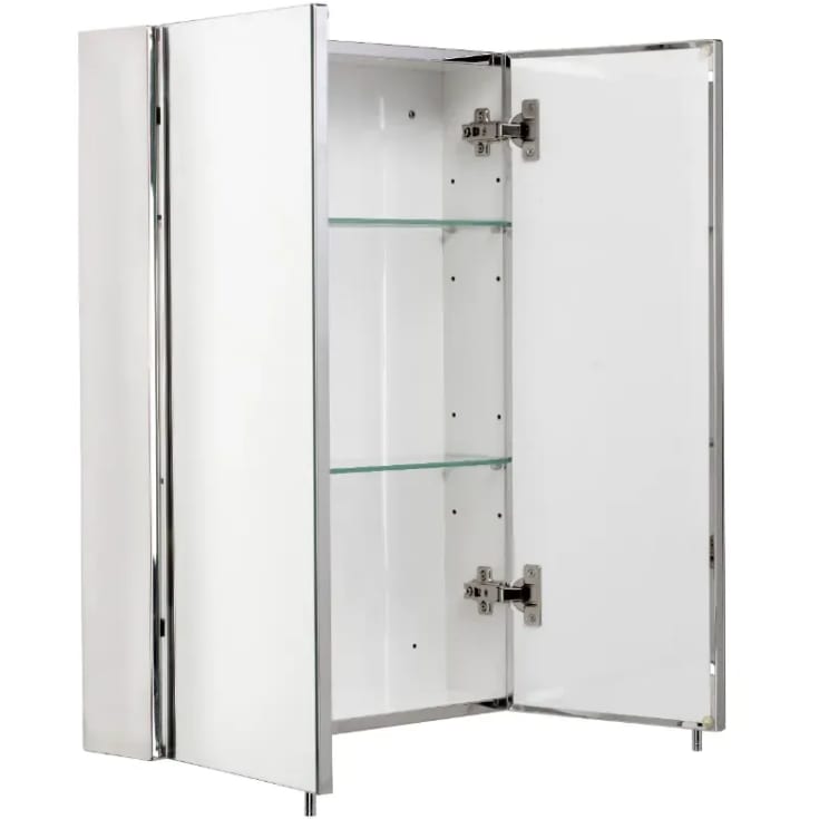 HeFe Anton spejlskab, 50x67 cm, rustfrit stål