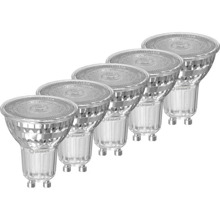 Ledvance Classic GU10 spotpære, 5 stk, 4000K, 3,7W