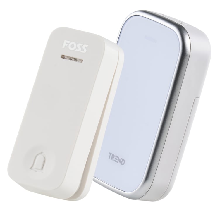 Foss Trend Bluu 1 Novus dørklokke, trådløs, 150 m, hvid