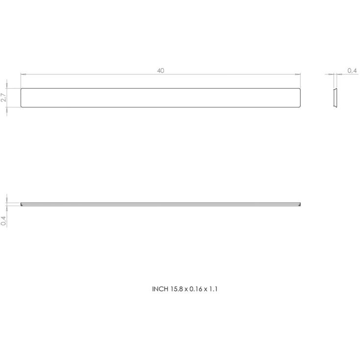 Cosmic Alife skinne, 40 cm, hvid