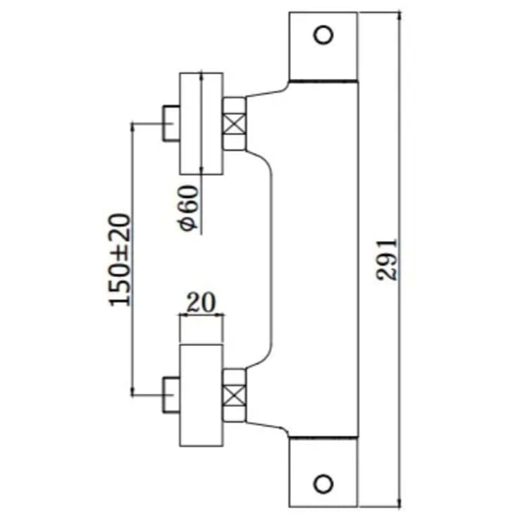 Nicobelli Light brusearmatur, krom