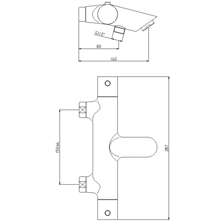 Nicobelli Light badekarbatteri, krom