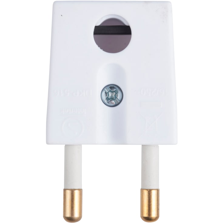 10 stk E-Line flad stikprop, hvid