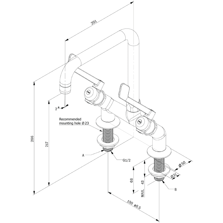 Toni SP køkkenarmatur, krom
