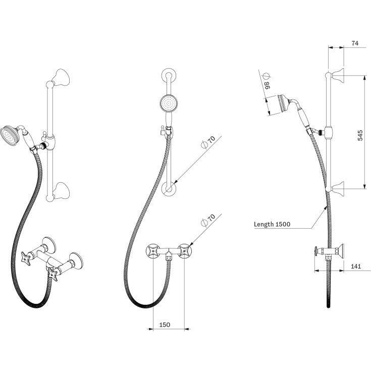 Toni Krydsgreb brusesæt, krom