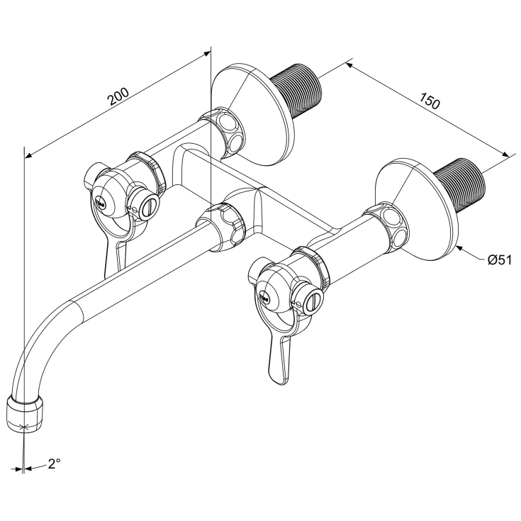 Toni SP håndvaskarmatur, bruneret messing