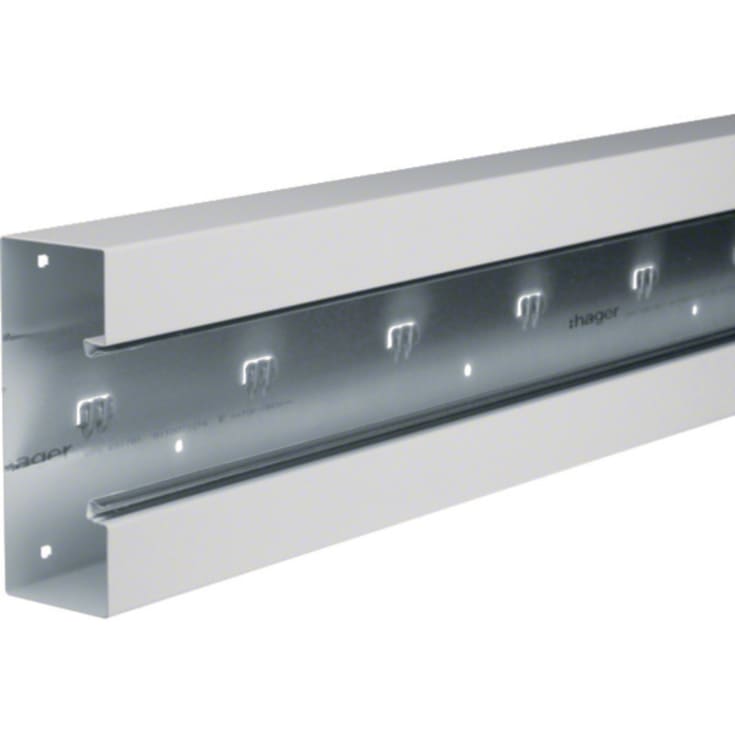 2 meter Installationskanalbund BRS65170 i stål 68x170mm RAL 9016