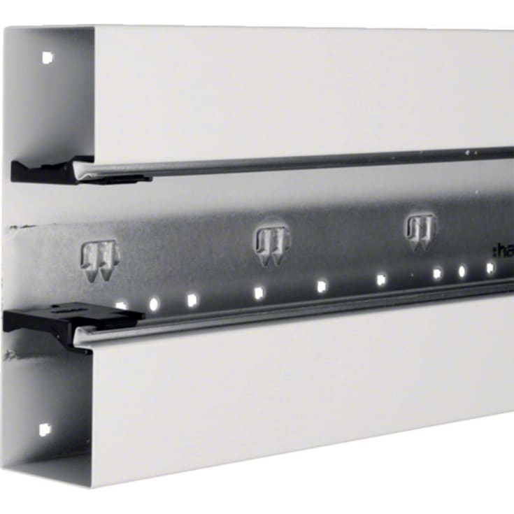 6 meter Installationskanalbund BRS65210 i stål 68x210mm RAL 9016