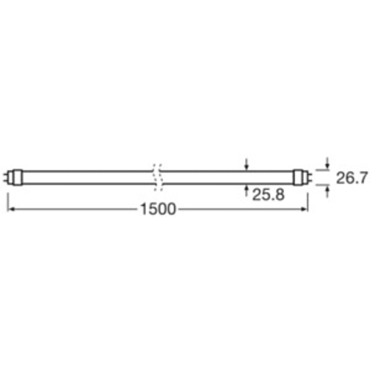 10 stk Ledvance Superior T8 lysrør, 150 cm, 22,1W, 3000K