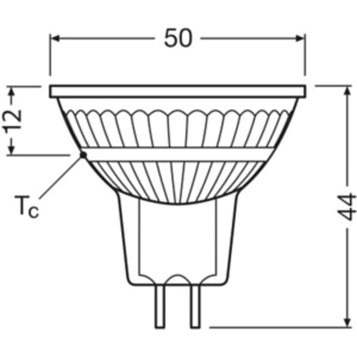 Ledvance GU5,3 stiftpære, 2700K, 2W