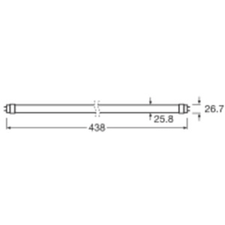 Ledvance Superior T8 lysstoffrør, 44 cm, 5,4W, 3000K