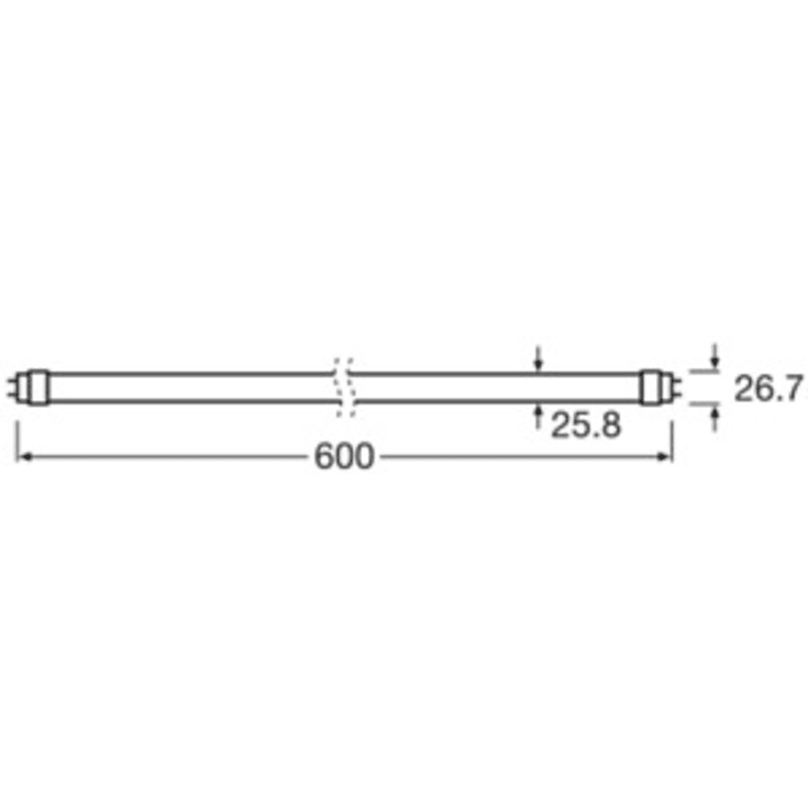 Ledvance Superior T8 lysrør, 60 cm, 6,3W, 6500K