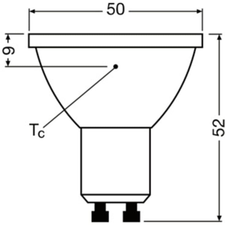 Ledvance Parathom GU10 spotpære, 3000K, 3,4W
