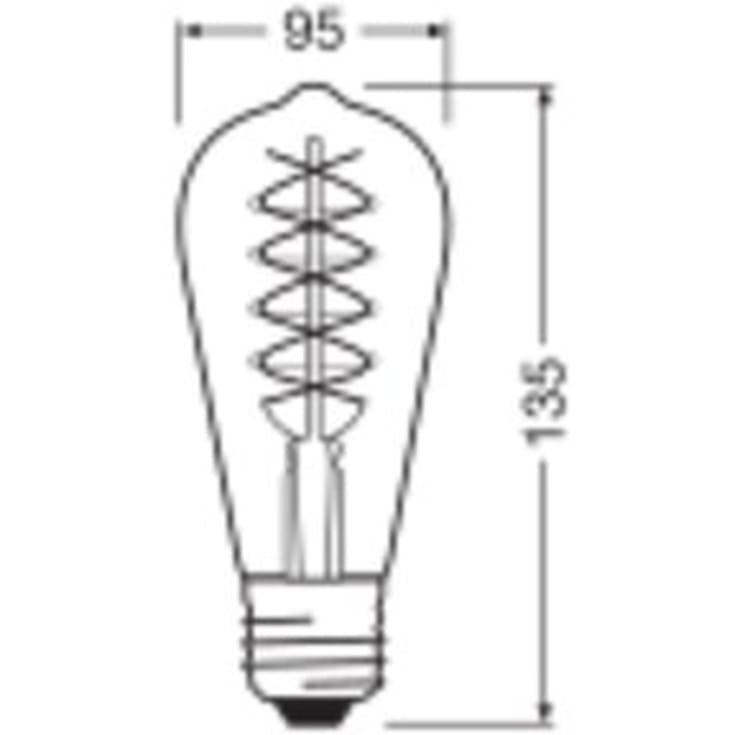 Ledvance Vintage 1906 E27 edisonpære, 2200K, 7W