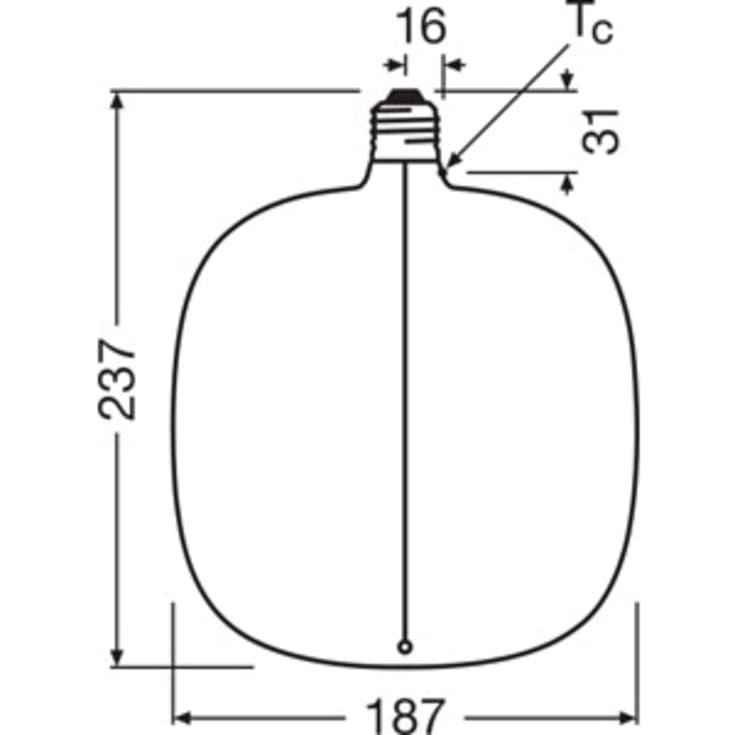 Ledvance Vintage 1906 Big Elipse Oval E27 globepære, 1800K, 4,8W