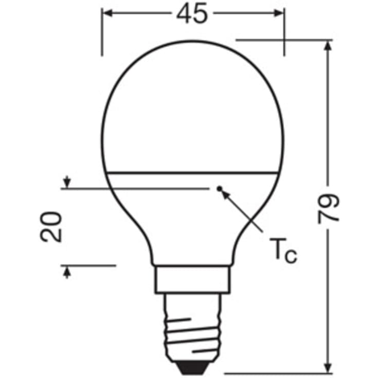Ledvance Comfort E14 kronepære, 2700K, 4,9W
