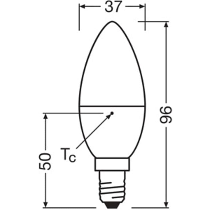 Ledvance Parathom E14 mignonpære, 2700K, 4,9W