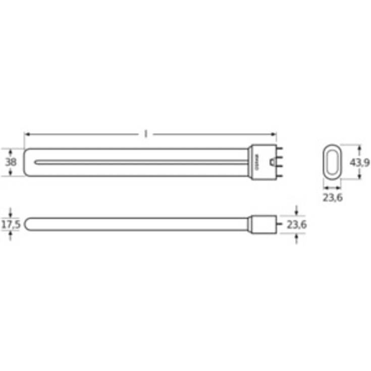 Ledvance Dulux 2G11 LED kompaktlysrør, 55W, 3000K
