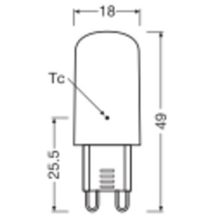 Osram Parathom G9 stiftpære, 2700K, 4,2W, 1 stk