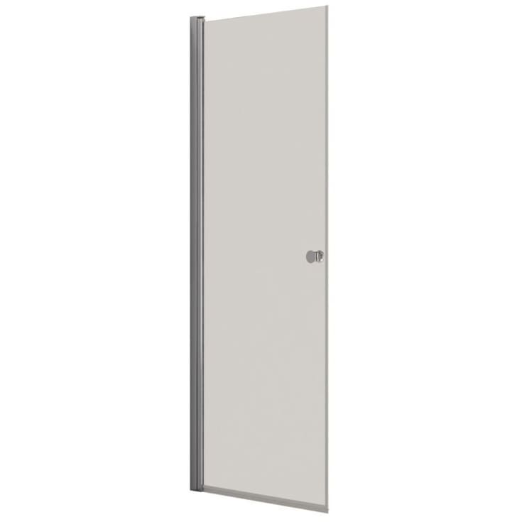 Dansani Match brusedør, model A, 77 cm, klart glas, krom profil