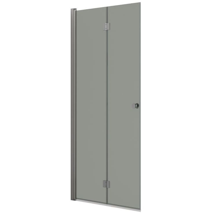 Dansani Match brusedør, model B, 97 cm, frostet glas, satin profil