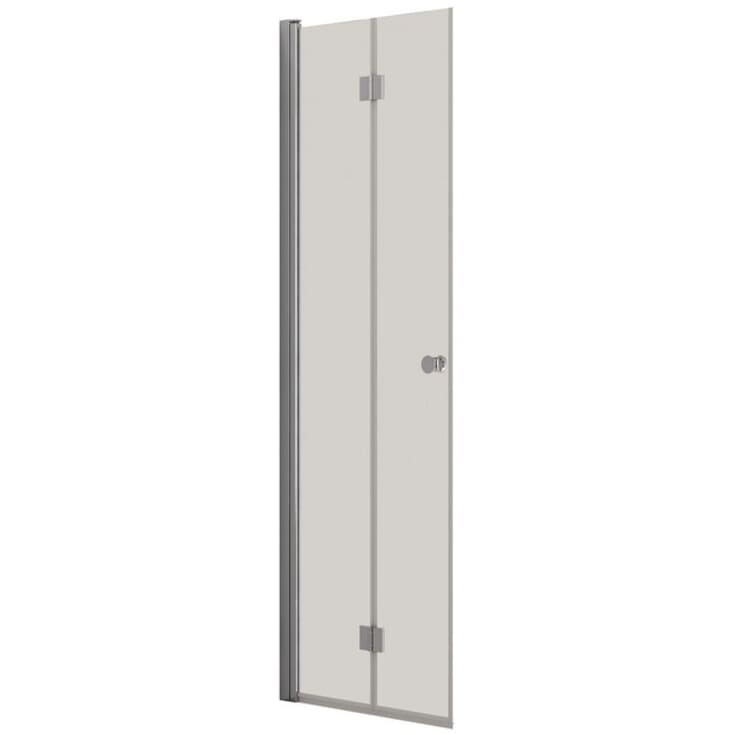 Dansani Match duschdörr, modell B, 67 cm, klart glas, krom profil