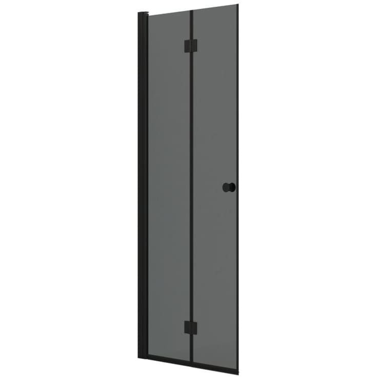 Dansani Match duschdörr, modell B, 77 cm, tonet glas, svart profil