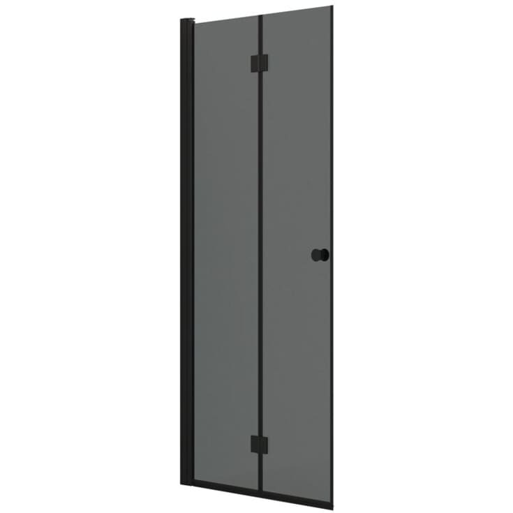 Dansani Match duschdörr, modell B, 87 cm, tonet glas, svart profil