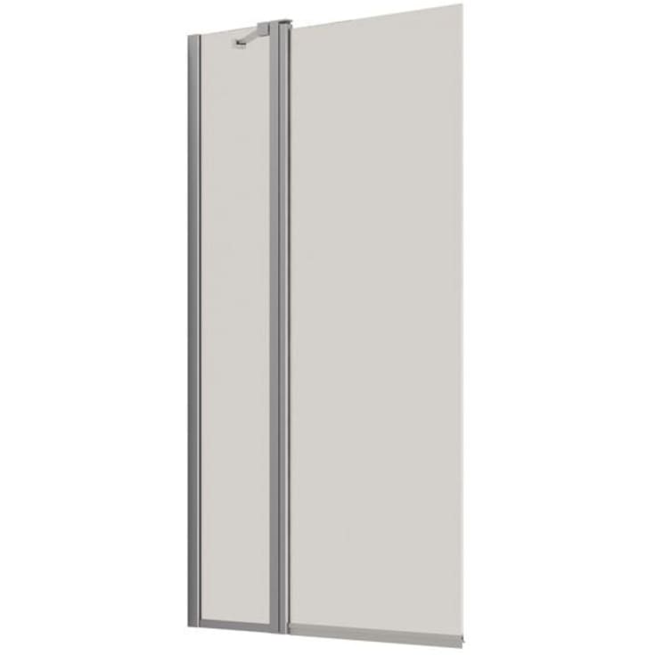 Dansani Match badekarsvegg, modell H, 95 cm, klart glass, krom profil
