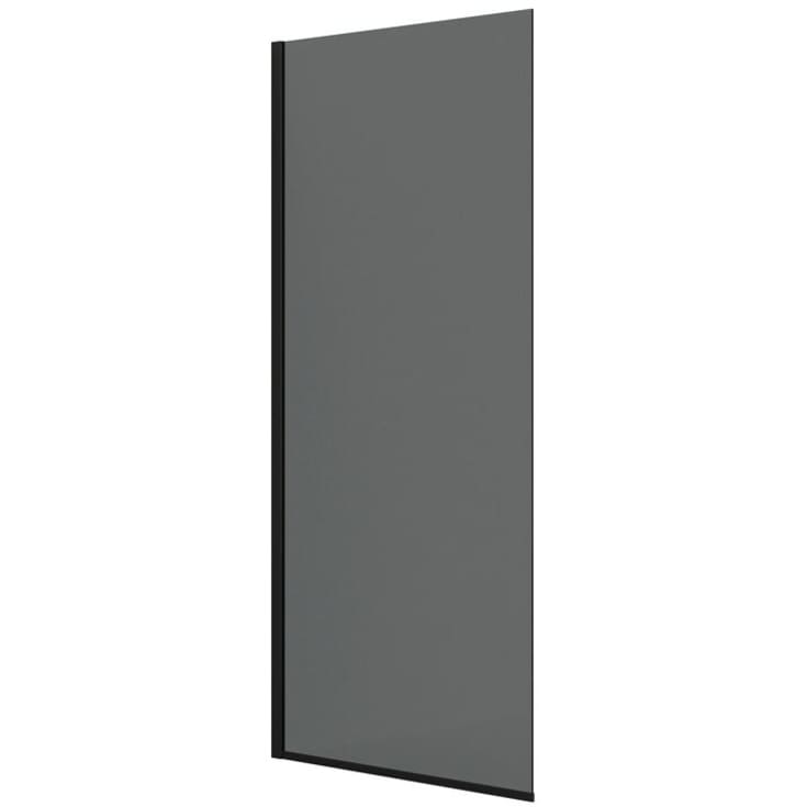 Dansani Match dusjvegg, modell D, 97 cm, tonet glass, sort profil