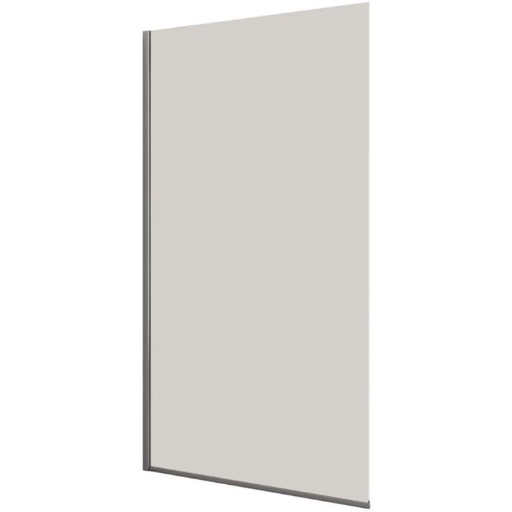 Dansani Match brusevæg, model D, 137 cm, klart glas, krom profil