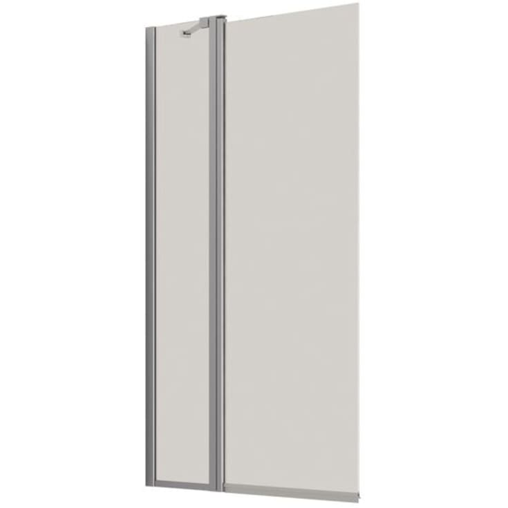 Dansani Match badekarsvegg, modell H, 95 cm, klart glass, krom profil
