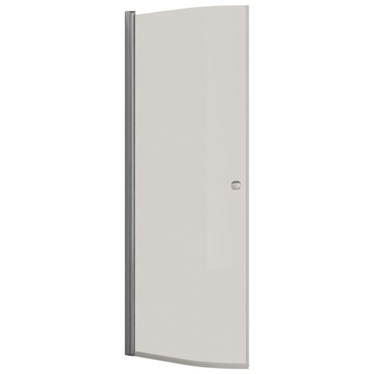 Dansani Match brusedør, model E, 82 cm, klart glas, krom profil