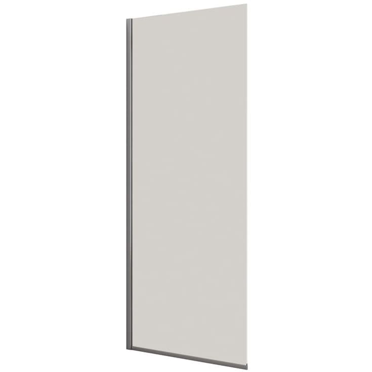 Dansani Match dusjvegg, modell D, 97 cm, klart glass, krom profil