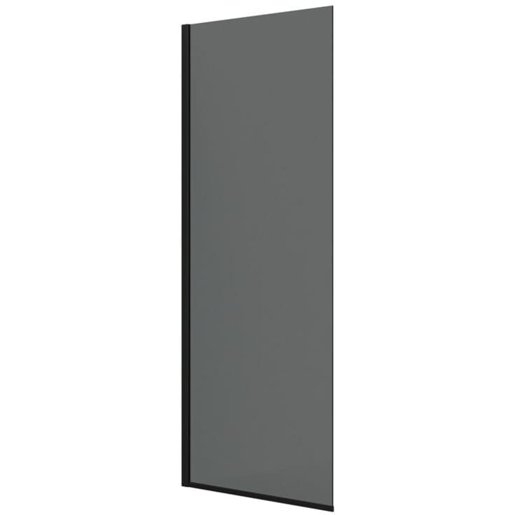 Dansani Match dusjvegg, modell D, 87 cm, tonet glass, sort profil