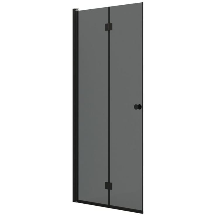 Dansani Match duschdörr, modell B, 97 cm, tonet glas, svart profil