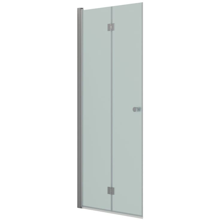 Dansani Match brusedør, model B, 87 cm, frostet glas, satin profil