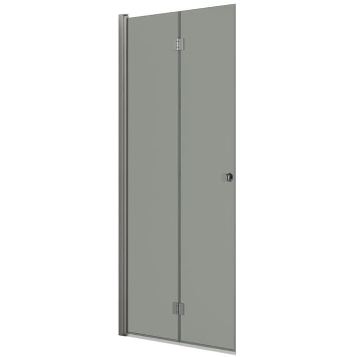 Dansani Match brusedør, model B, 97 cm, frostet glas, satin profil