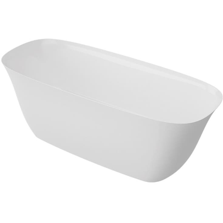 Strømberg Vadum fritstående badekar, 1700 x 750 mm, mat hvid