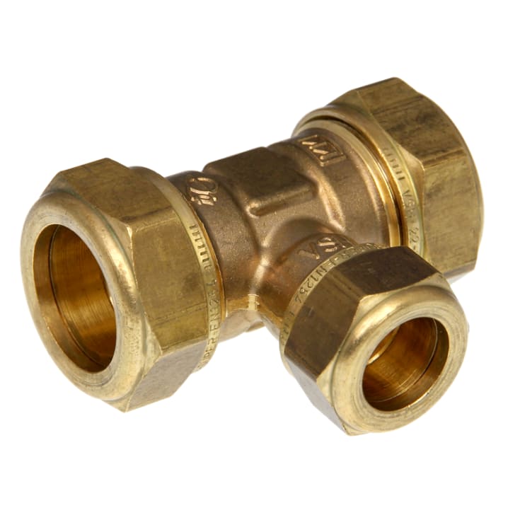VSH super D1421 T- koppling, 22 x 12 x 22 mm, mässing