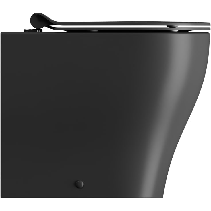 GSI Tono toilet, back-to-wall, uden skyllekant, mat sort