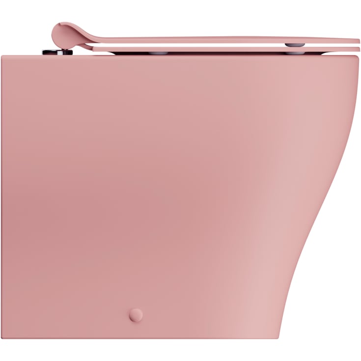 GSI Tono toilet, back-to-wall, uden skyllekant, lyserød