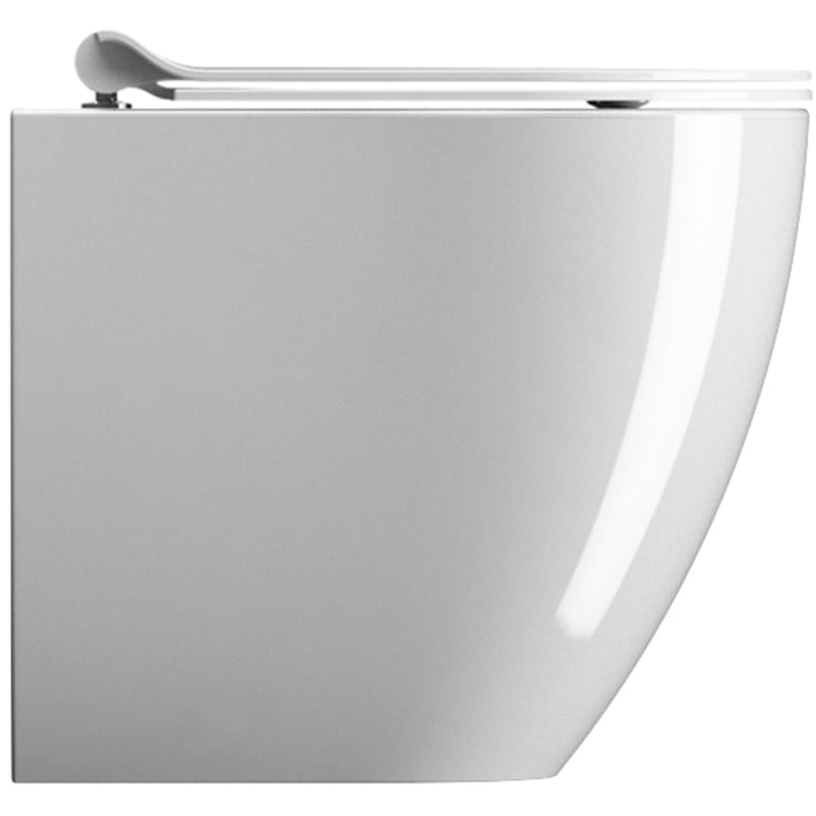 GSI Pura toilet, back-to-wall, uden skyllekant, hvid