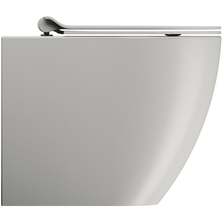 GSI Pura toilet, back-to-wall, uden skyllekant, grå