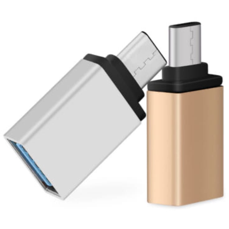 LINK USB-A hane till USB-C hona-adapter, grå