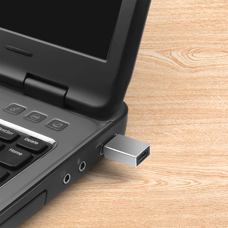 LINK USB-A hane till USB-C hona-adapter, grå
